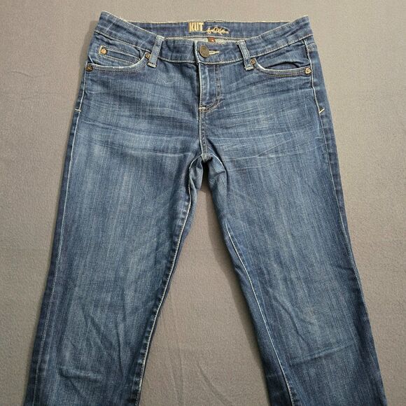 Kut From The Kloth Women 4 Skinny Mid Rise Blue Denim Jeans Medium Wash - Picture 3 of 12